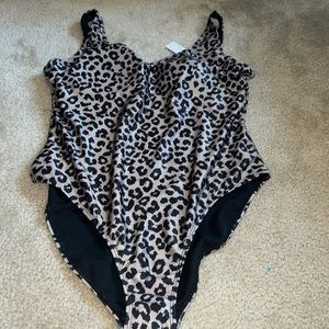 Nicole Miller Leopard Print Swimsuit